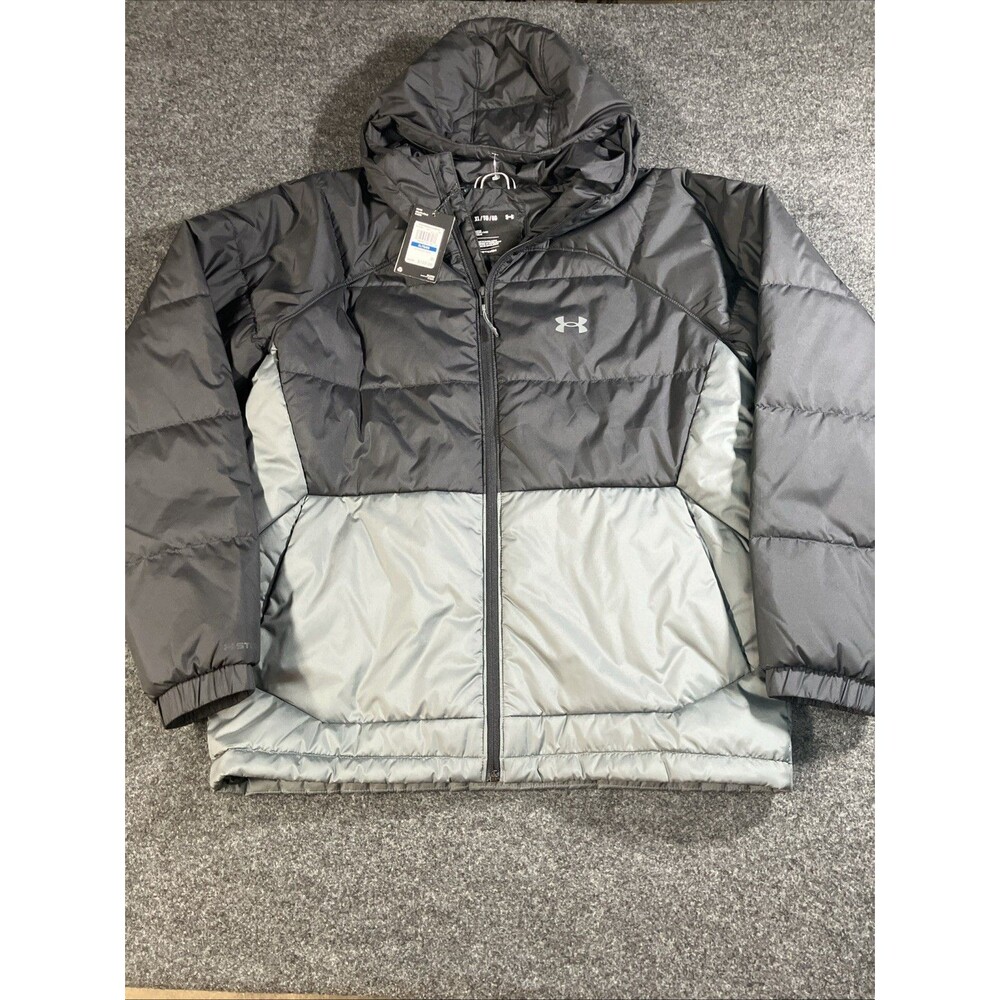 Under Armour Storm Insulate Hooded Jacket Black/Pitch Gray 1372655 Men’s Size XL